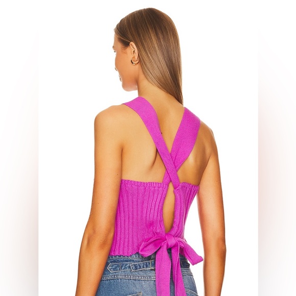 525 Fashioned Rib Tie Back in Orchid - Picture 3 of 4